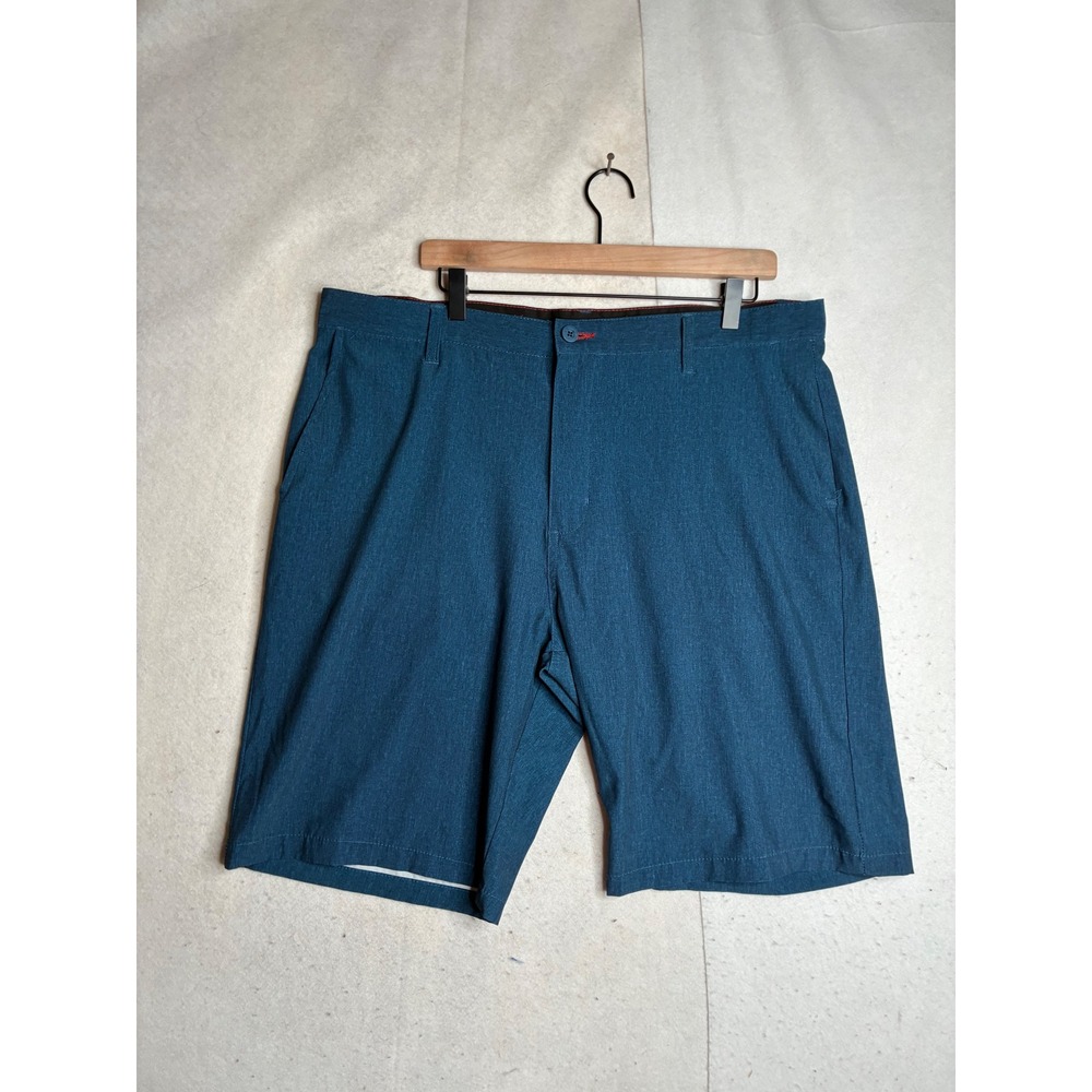 Ron Jon Surf Shop Mens Hybrid Shorts Teal Blue Heathered Size 38 Quick Dry Board
